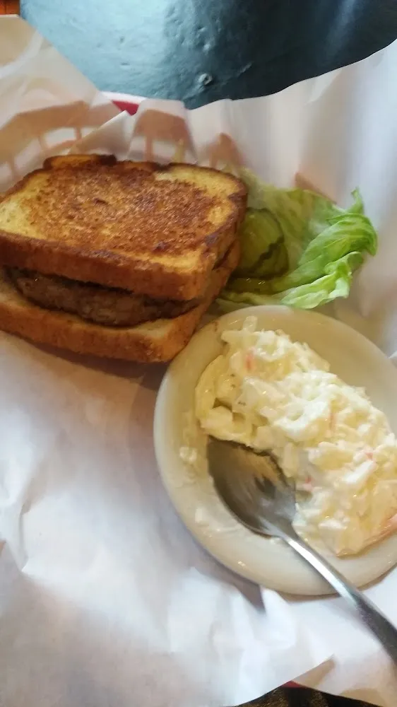 Patty Melt Burger with Coleslaw